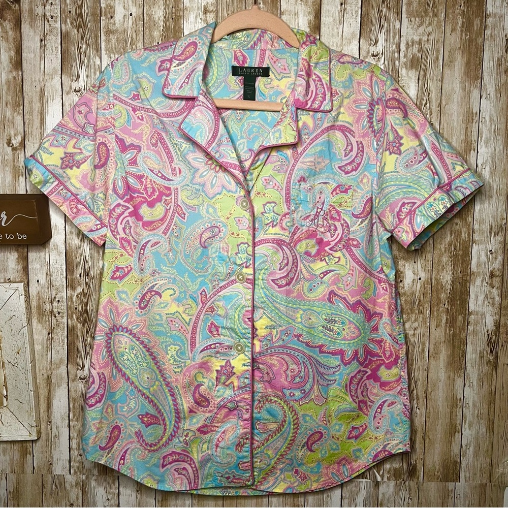 Ralph Lauren Multicolor Paisley Button Down Shirt
